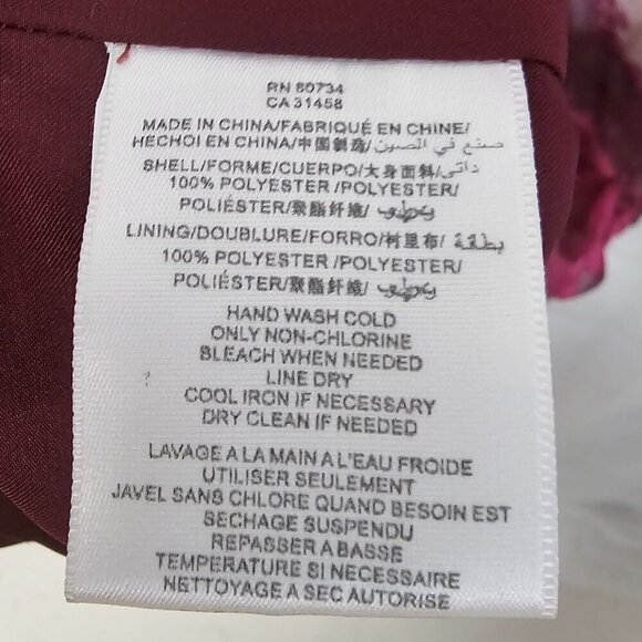 BCBGeneration Pink Purple Floral Mini Dress Coquette Romantic Floral Ruffled M - Picture 9 of 10